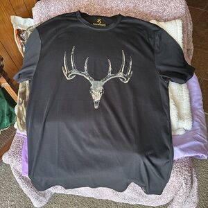 Browning Black Short-Sleeve Tee with Antler Skull Graphic